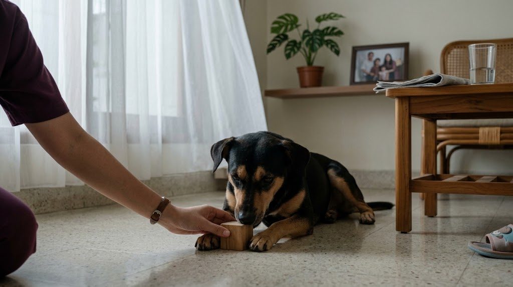 Kenapa anjing suka menggigiti kaki manusia, dan kapan itu bukan soal perilaku