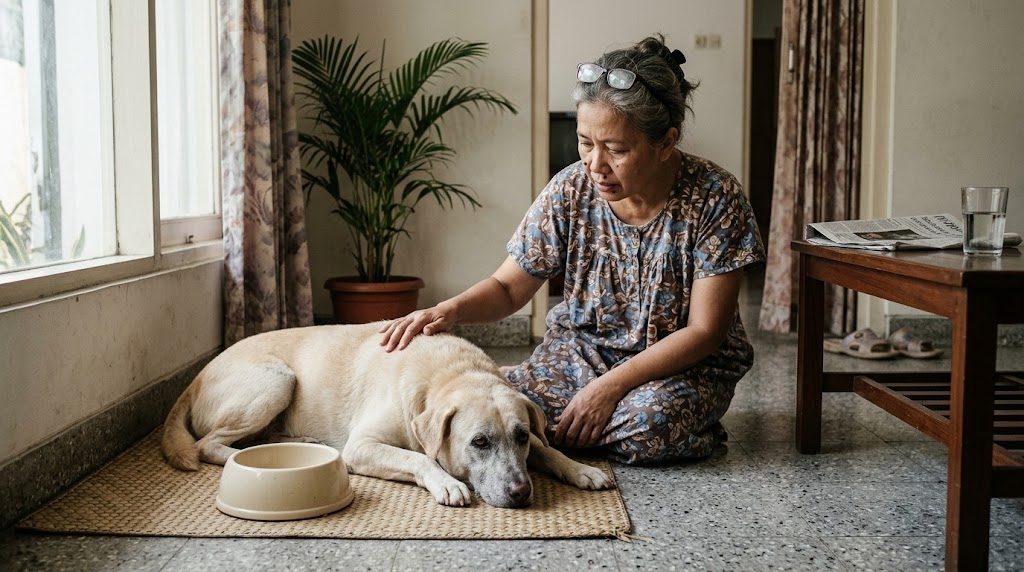 Anjing tua tidur terus, dan bagian mana yang masih wajar