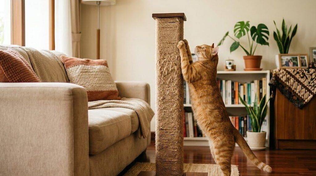 Kucing mencakar sofa: sebabnya dan cara mengalihkannya