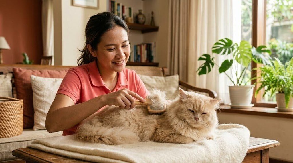 Hairball kucing bulu panjang: yang wajar dan yang perlu diperiksa