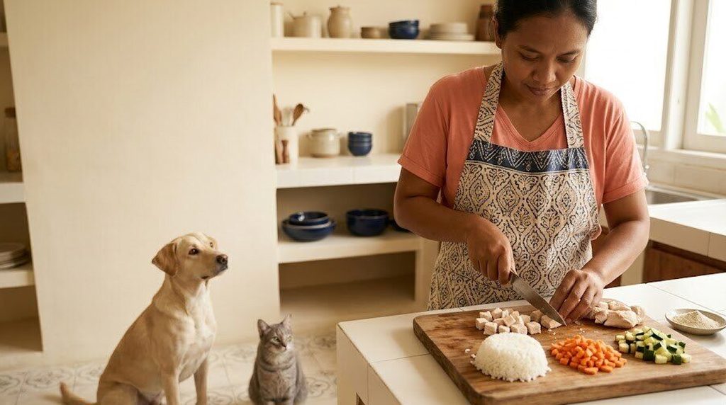 Homemade diet anjing dan kucing: aman bila resepnya dihitung