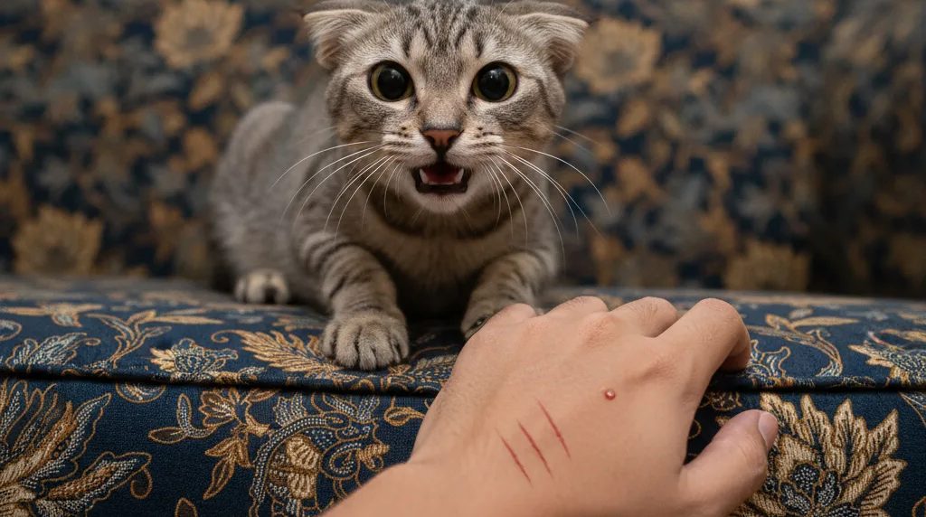 Kucing agresif sering menggigit dan mencakar: apa penyebabnya