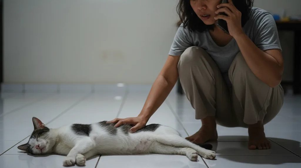 Kucing kejang dan mulut berbusa: epilepsi atau keracunan?