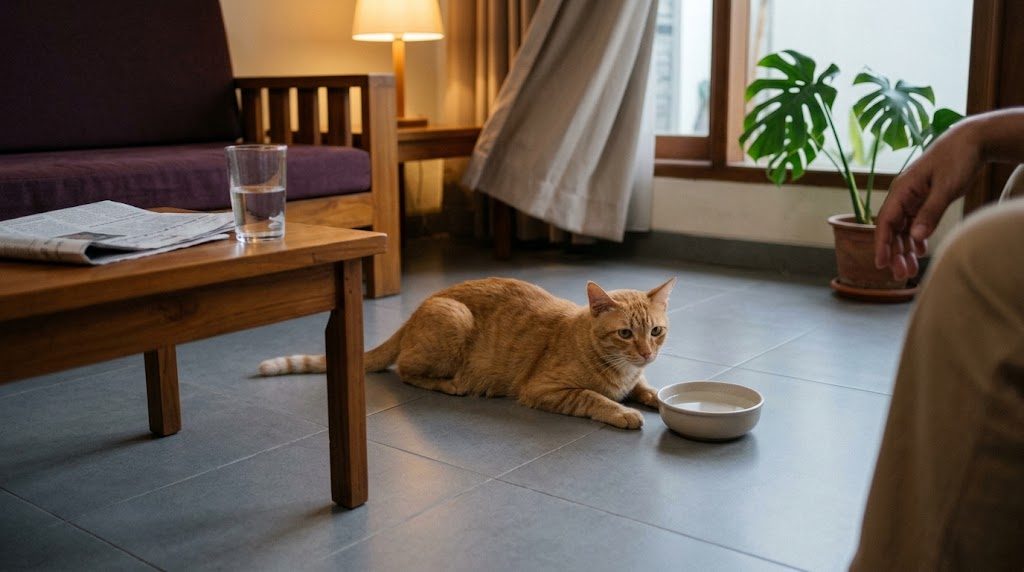 Kucing muntah tiap kali selesai makan: membaca polanya