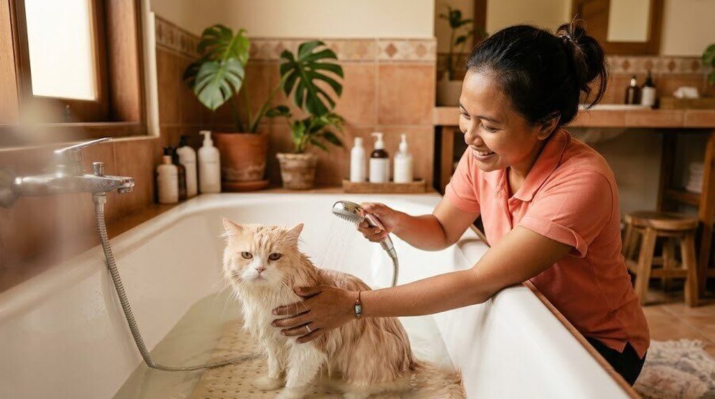 Mandi kucing: kapan perlu, cara aman, dan beda per jenis bulu