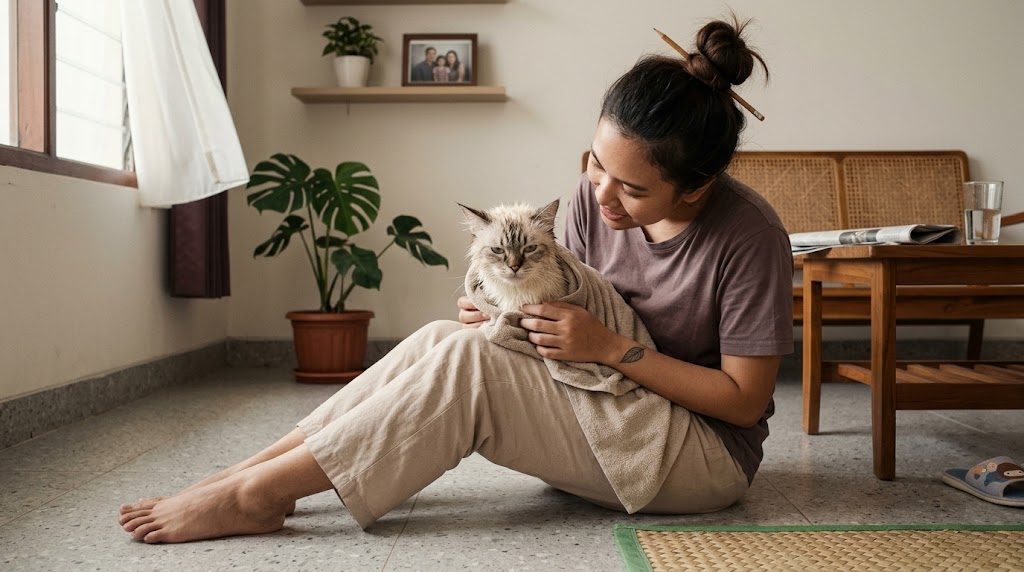 Memandikan kucing, perlu atau tidak, dan kapan sebaiknya jangan