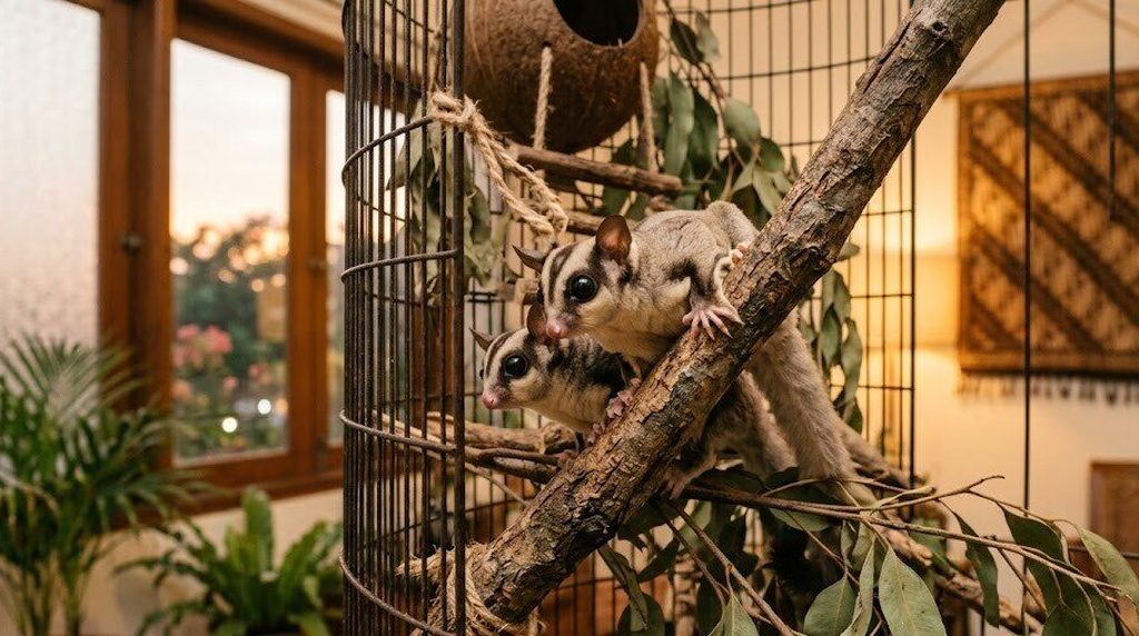 Memelihara sugar glider: kandang, pakan, dan tanda sakitnya