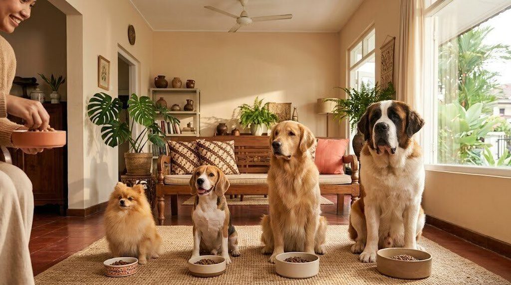 Nutrisi anjing per ukuran ras: kecil, sedang, besar, dan raksasa