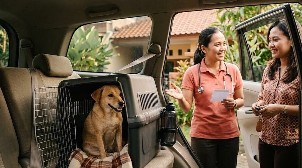 Anjing dan kucing mabuk perjalanan mobil: cegah dan atasi
