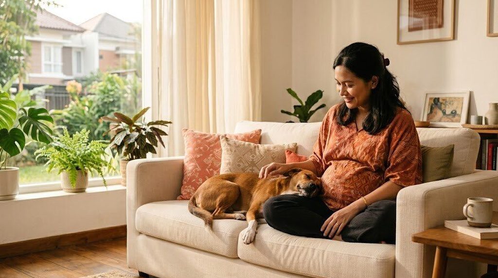 Menyiapkan anjing dan kucing sebelum bayi lahir