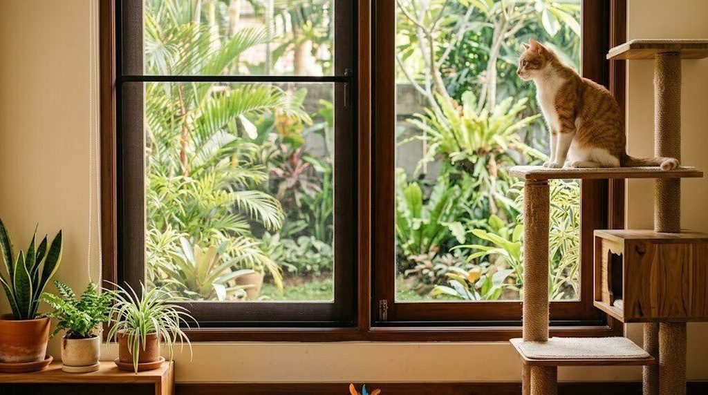 Transisi kucing outdoor ke indoor: langkah bertahap dan tanda stres