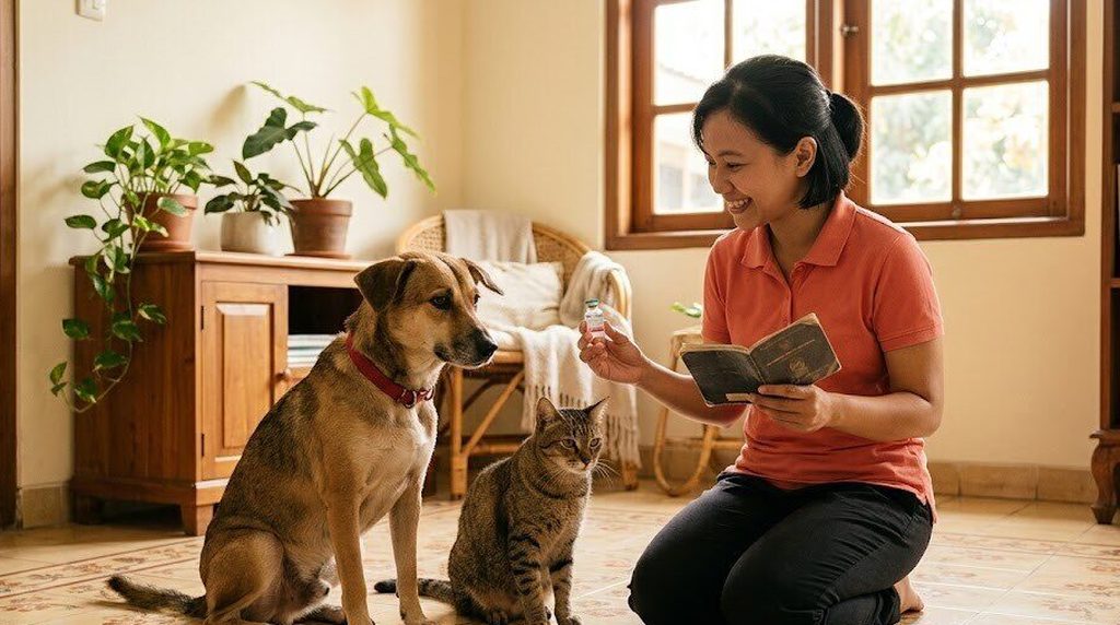Vaksin rabies anjing dan kucing: aturan dan jadwal di Indonesia